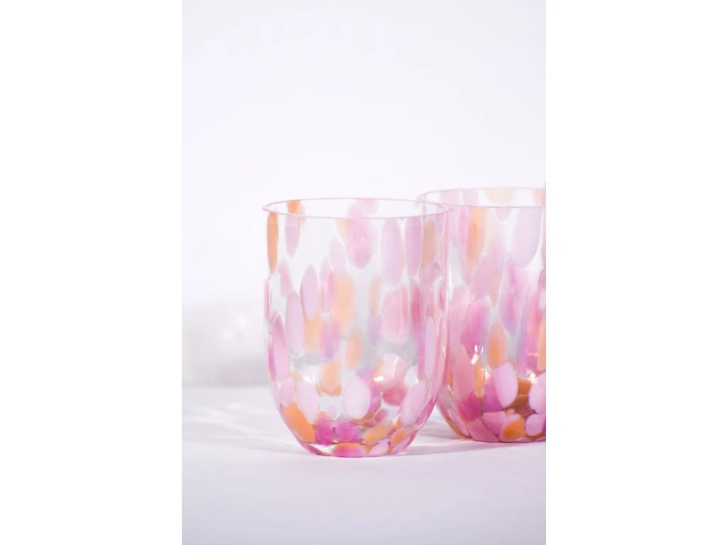 Big confetti tumbler apricot