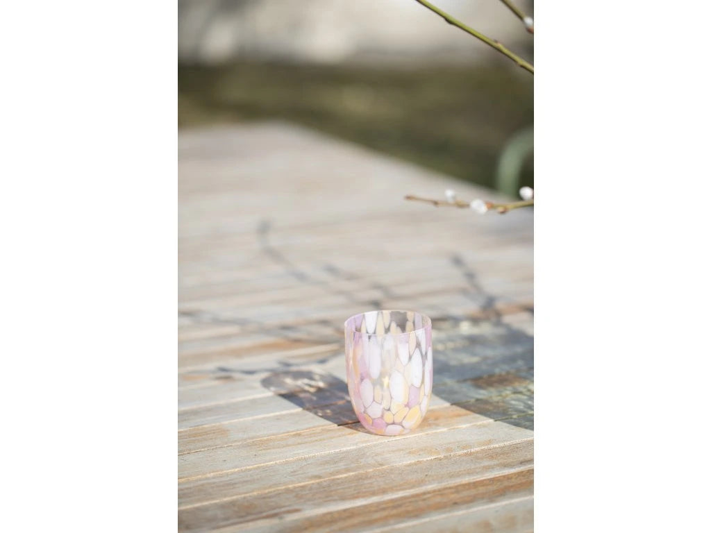 Big confetti tumbler apricot