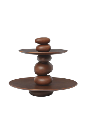 SUPORTE PARA SOBREMESA PEBBLE - CASTANHO ESCURO