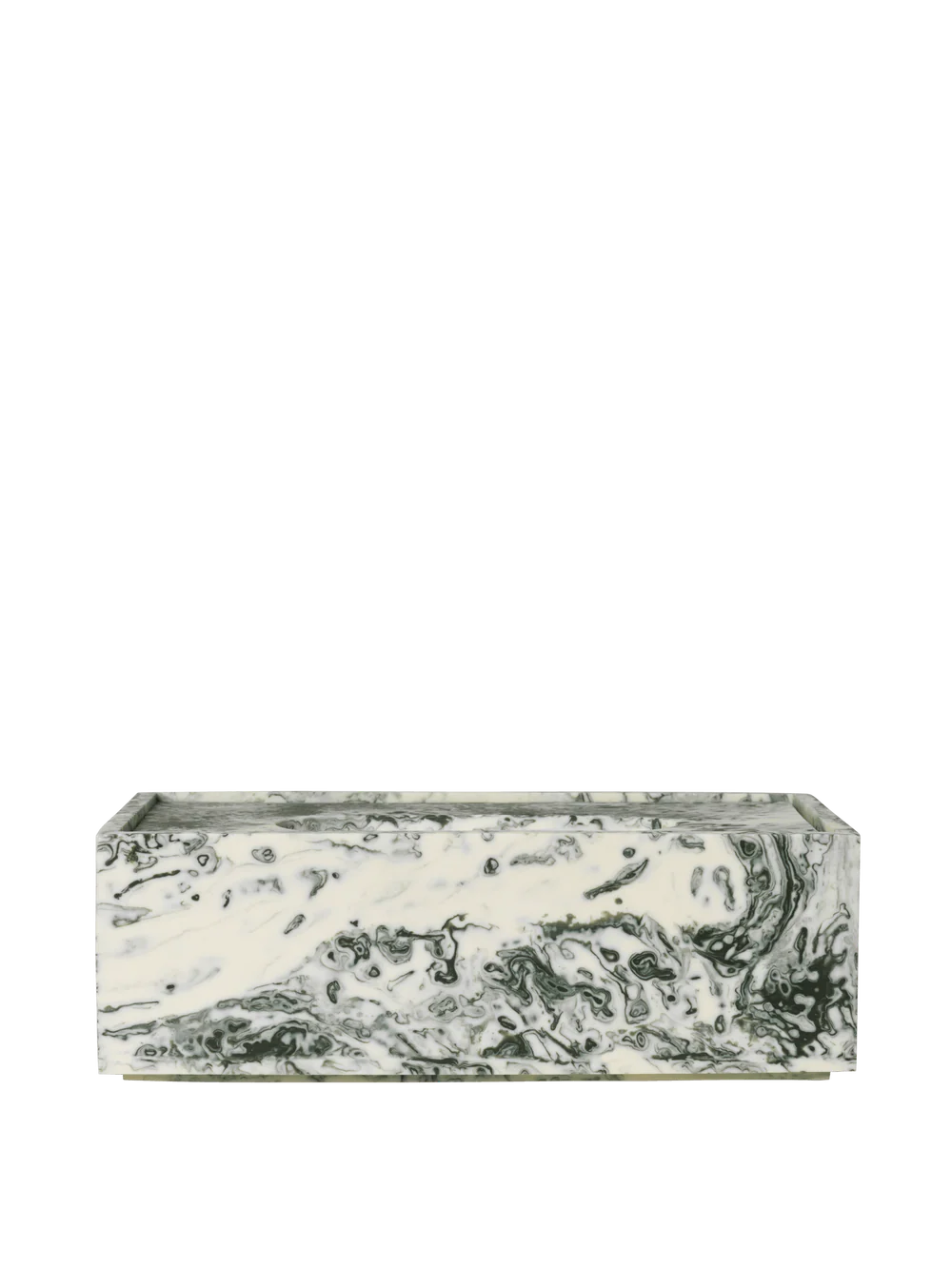 MIST TISSUE BOX - EMERALD OFF - WHITE