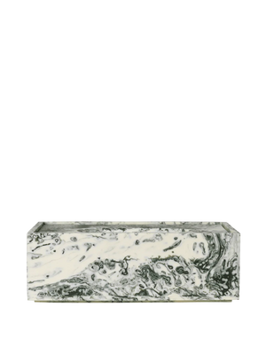 CAIXA DE LENÇOS MIST - ESMERALDA OFF - BRANCO