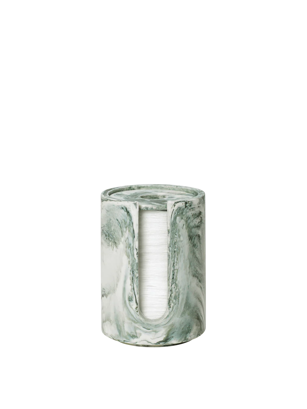 MIST COTTON PAD HOLDER - EMERALD OFF - WHITE