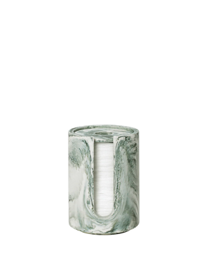 PORTA-ALMOFADAS EM ALGODÃO MIST - ESMERALDA OFF - BRANCO