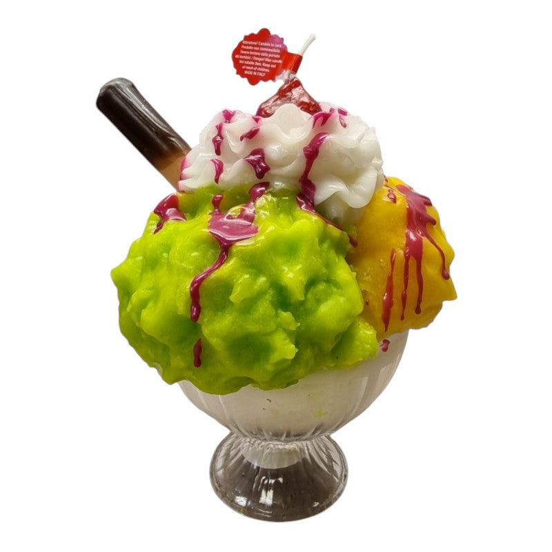 Wax candle ice cream cup