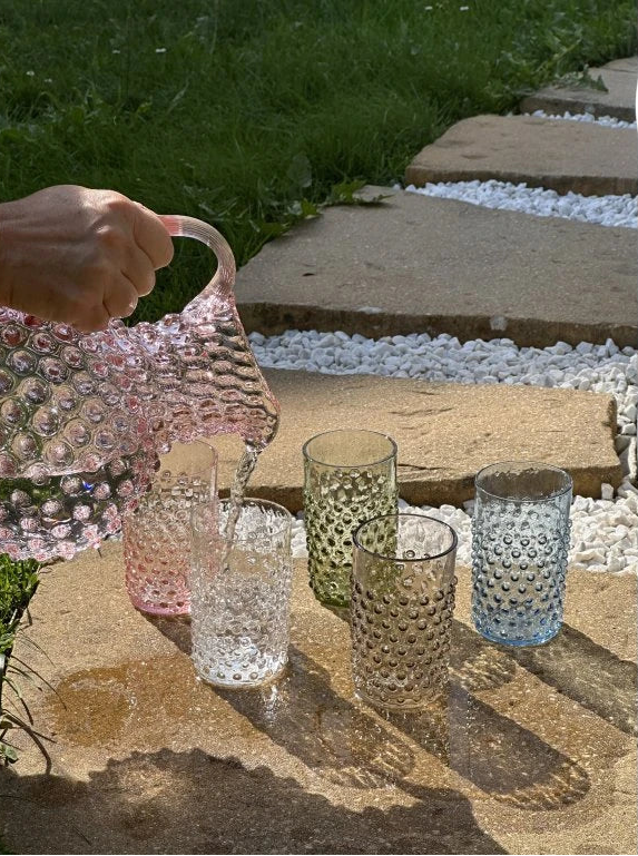 Hobnail glass