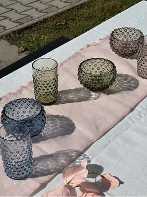 Hobnail Glass - Olive
