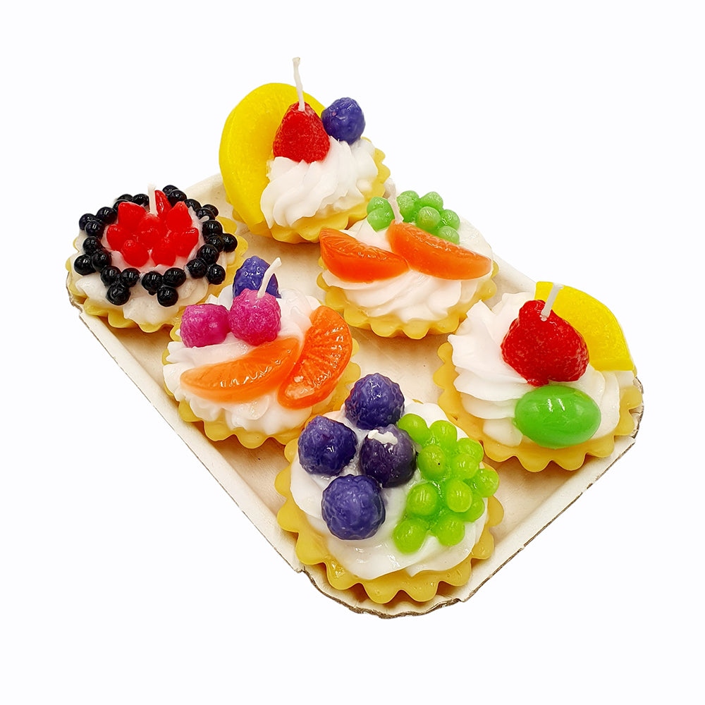 Wax candle Fruit tart shaped