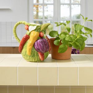 Jarro Legume/Pimento - Jarra de Legume Pintada à Mão, 2,5 L