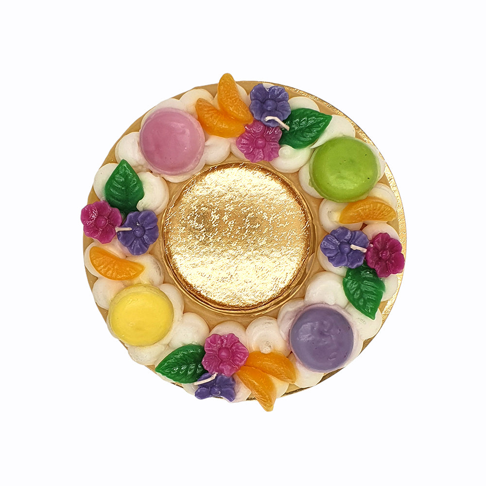 Wax candle large tarte cake