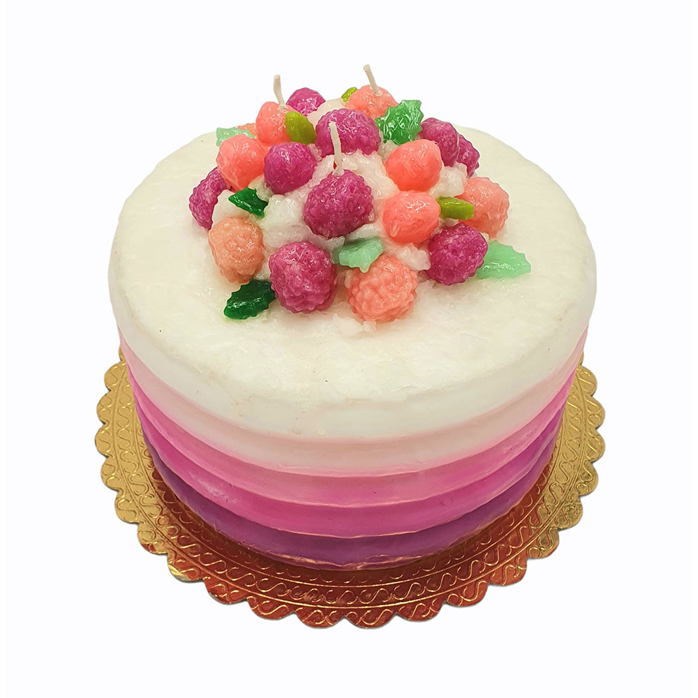 Wax candle Pink berry shape