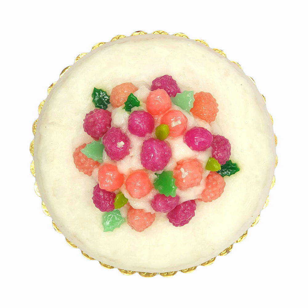 Wax candle Pink berry shape