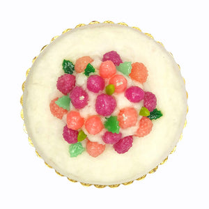 Vela de cera em forma de baga rosa