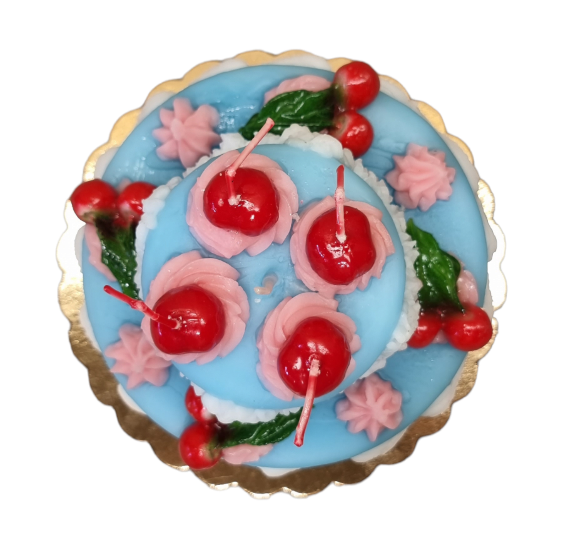 Wax candle Cream cake shaped