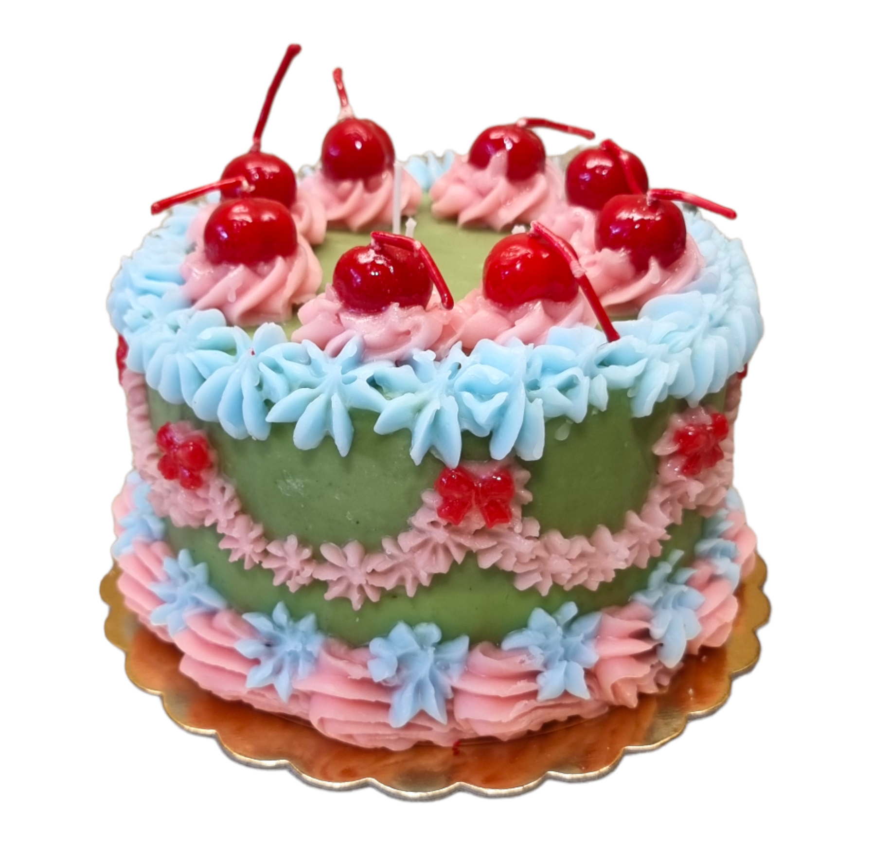 Wax candle Cream cake shaped