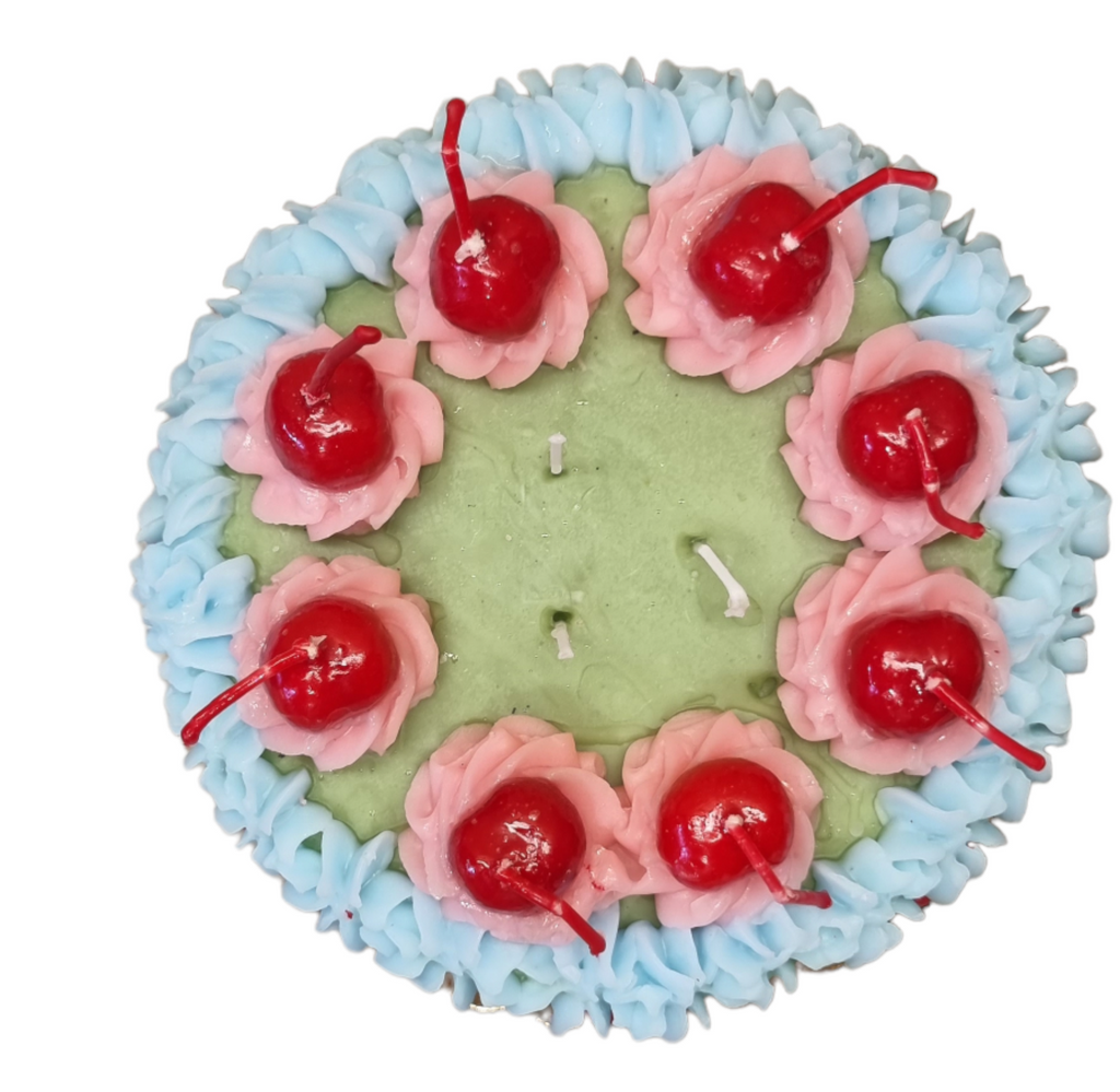 Wax candle Cream cake shaped