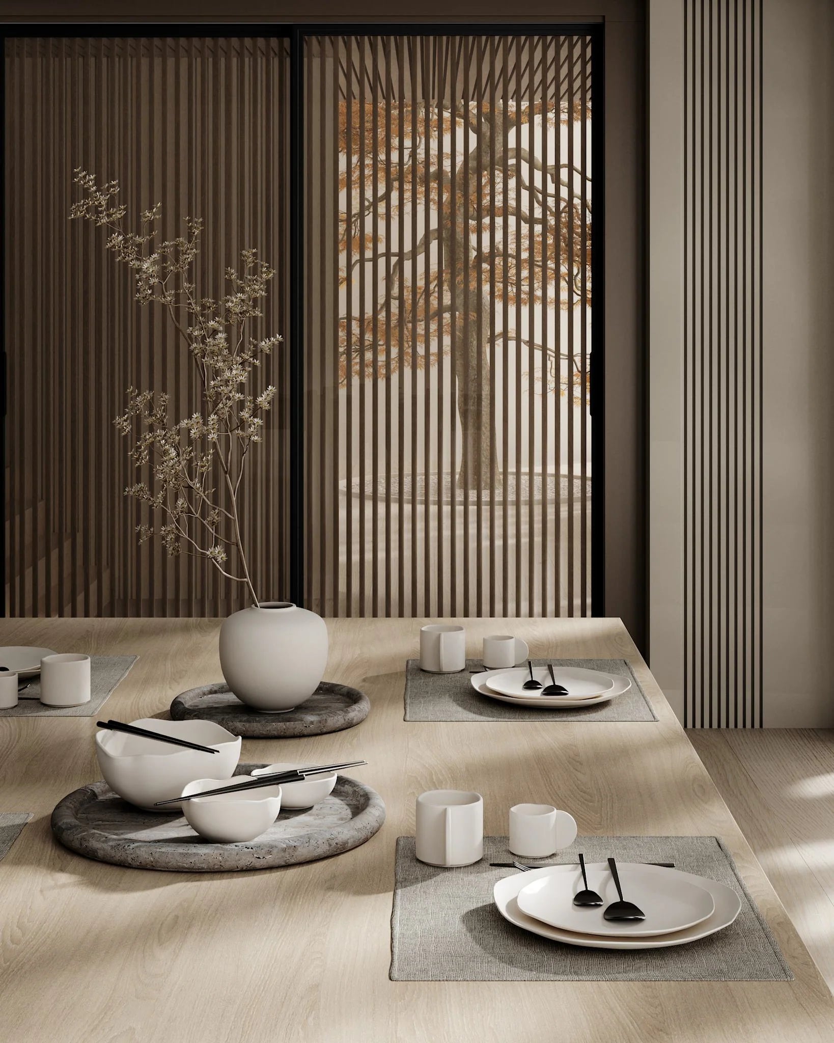 Native expresso set-birch- set of 6