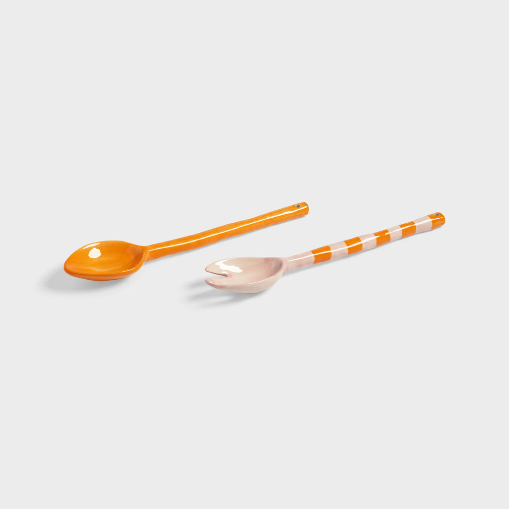 Salad server boavista stripe
