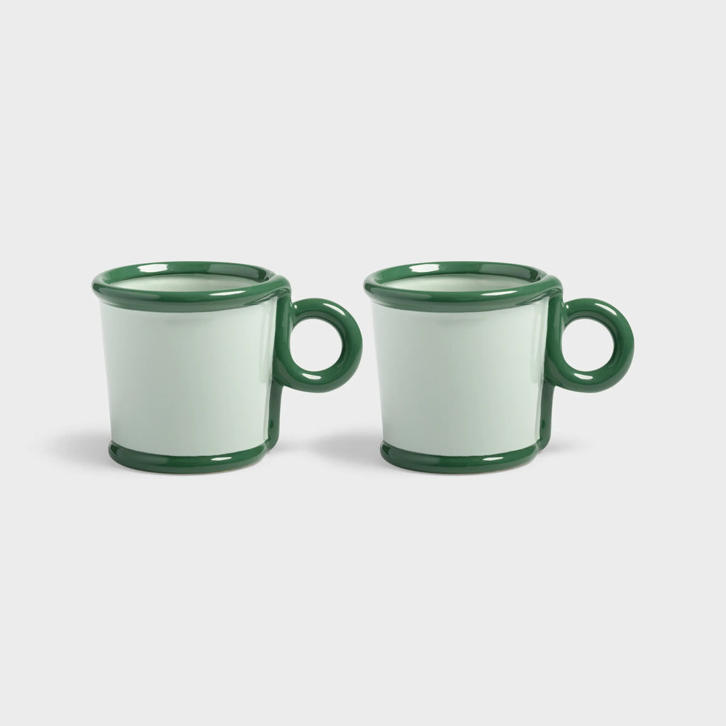 Conjunto de 2 canecas Loop grandes verdes