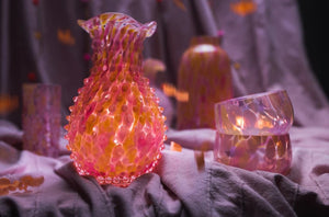 Vase blond confettis