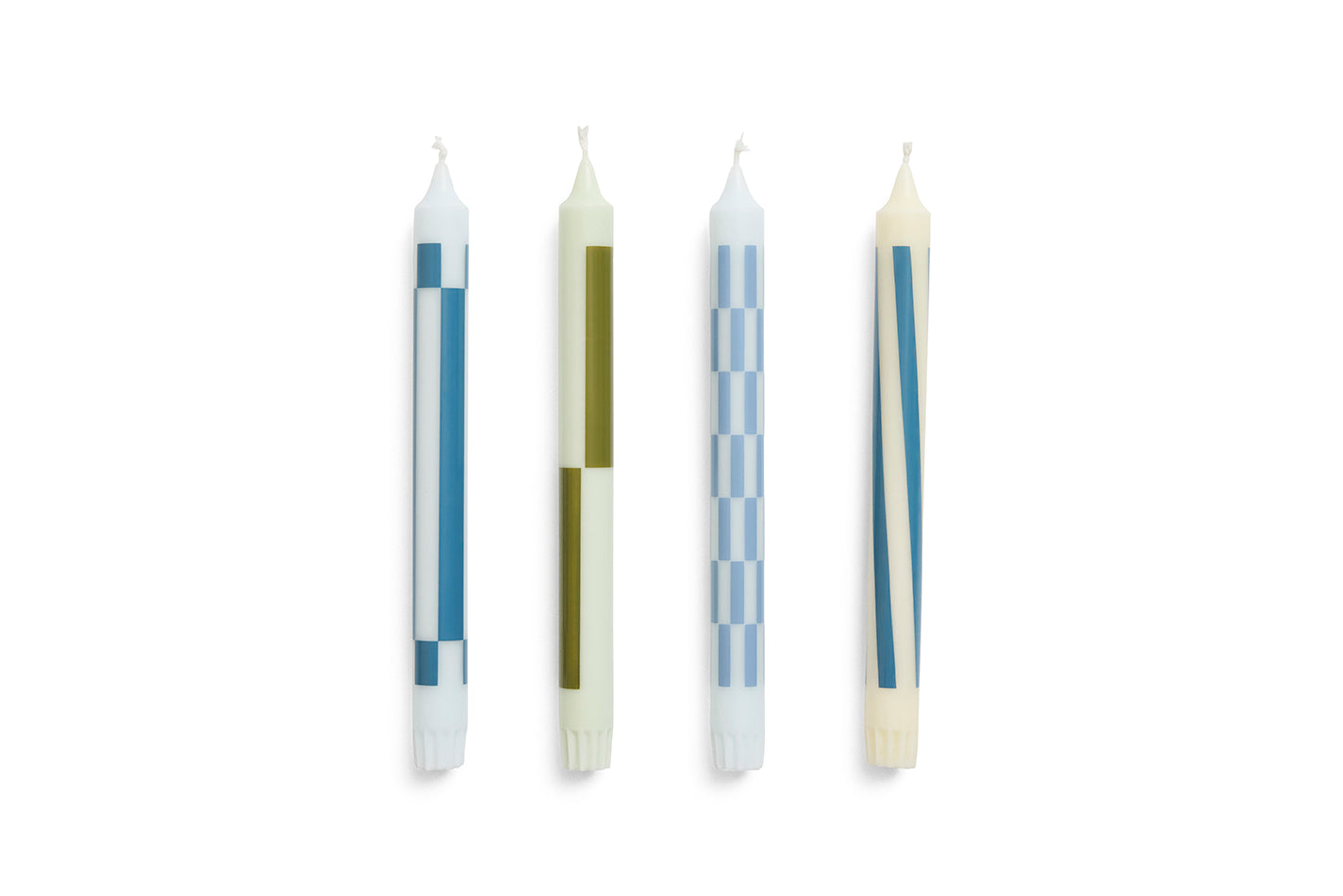 Pattern candle set of 4