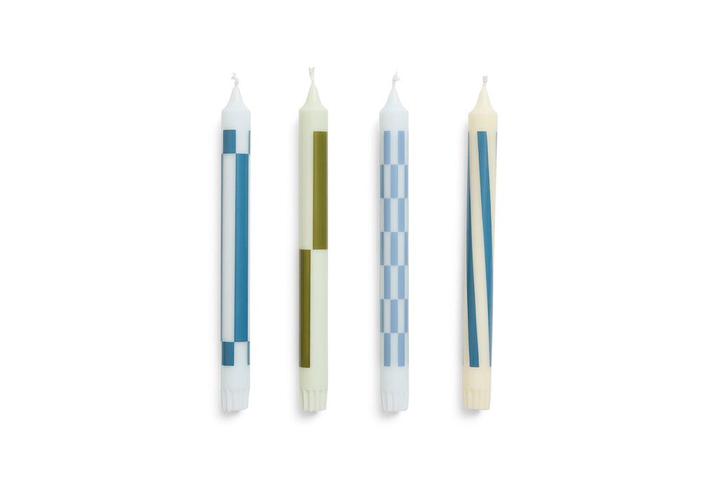 Pattern candle set of 4