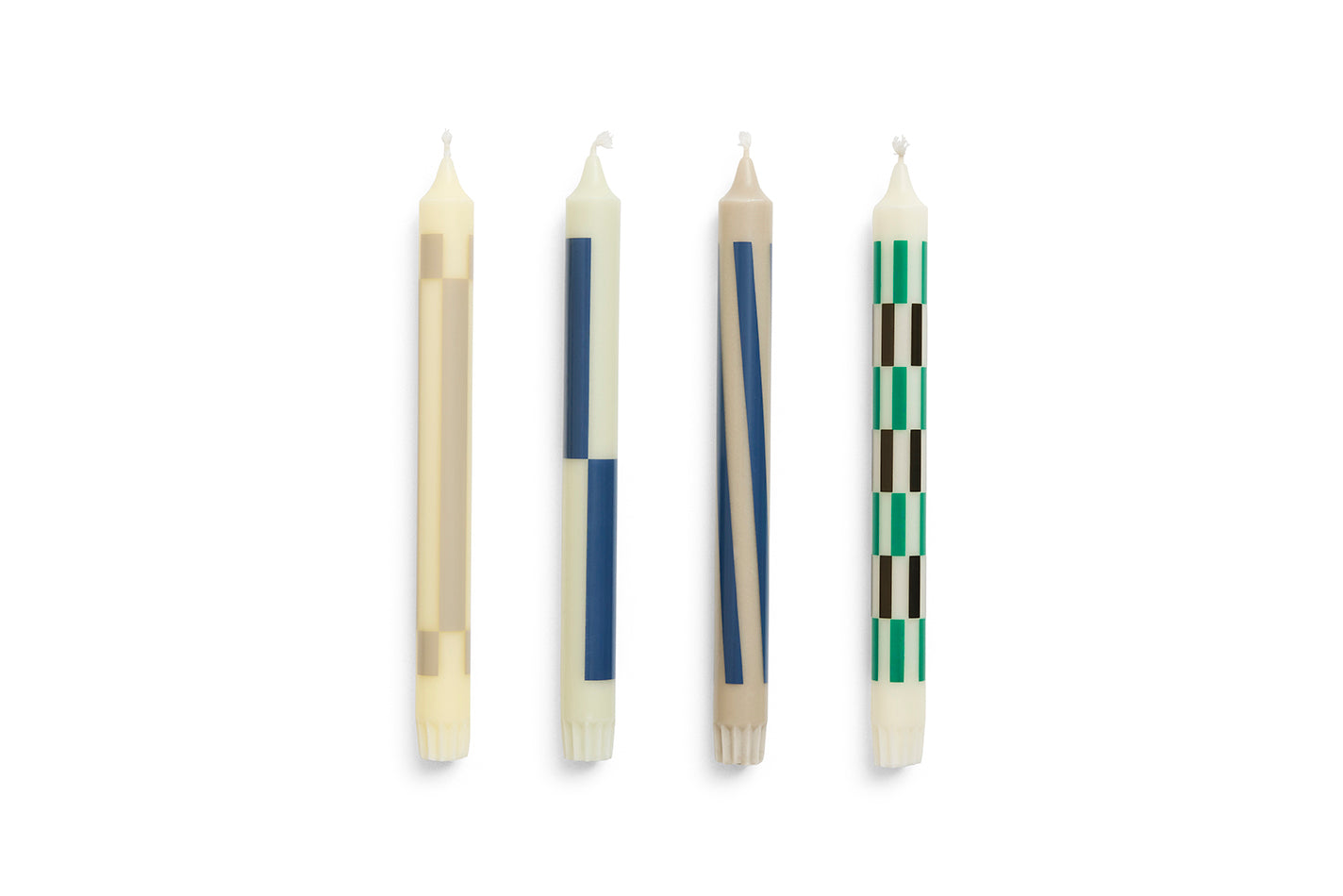 Pattern candle set of 4