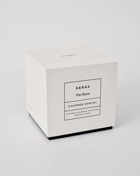 Scented candle M gold Charred Santal