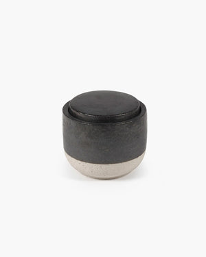 Scented candle L titanium burning wood