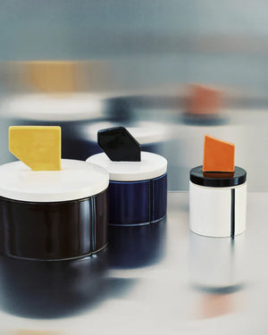 Scented candle S blue - Black candela 01