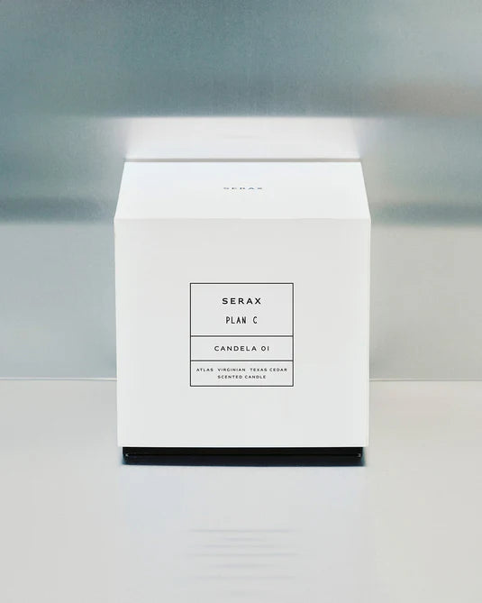 Scented candle S blue - Black candela 01