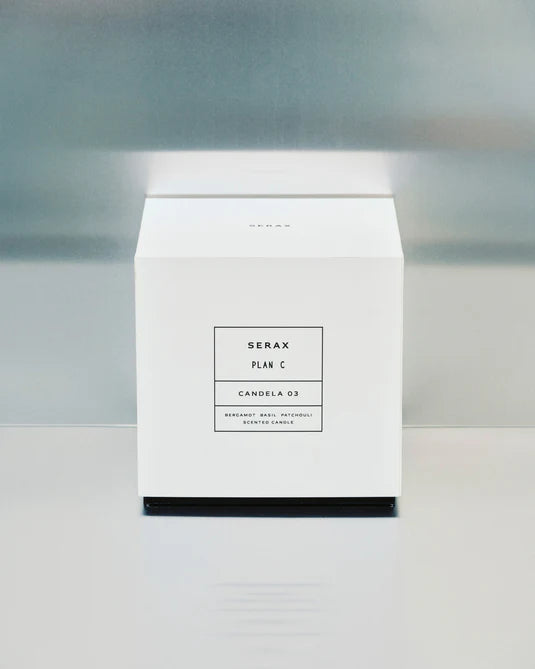 Scented candle M Burgundy - Yellow candela 03