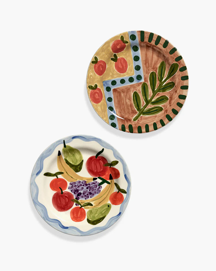 Dinner plate 04 set of 2 mix Dljntlas