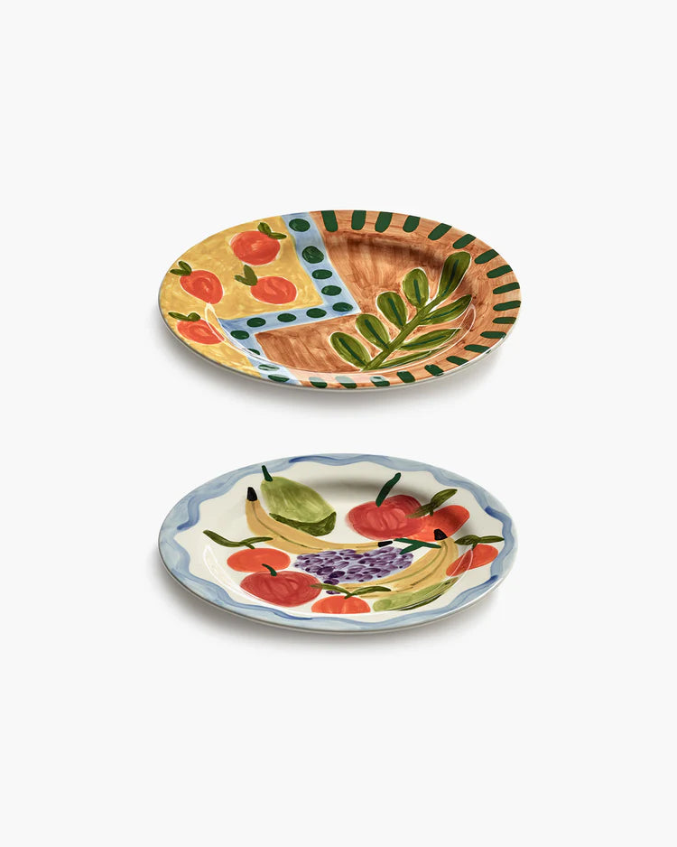 Dinner plate 04 set of 2 mix Dljntlas