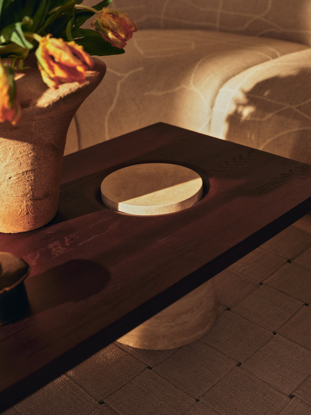 Grova Coffee Table - Travertine