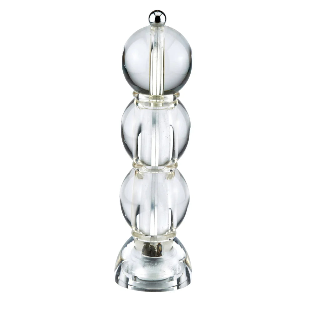 Clear Icy Bobbin Salt or Pepper Mill