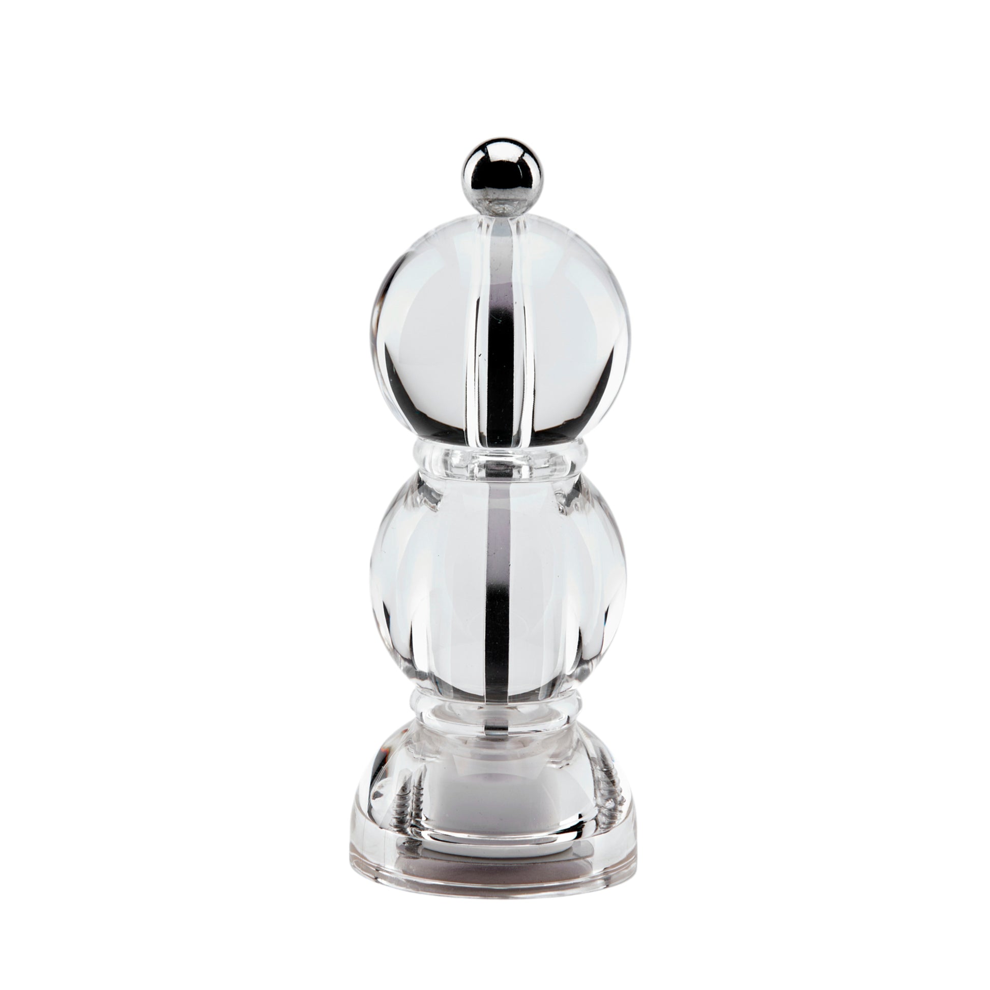 Clear Icy Mini Bobbin Lacquer Salt or Pepper Mill