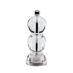 Clear Icy Mini Bobbin Lacquer Salt or Pepper Mill