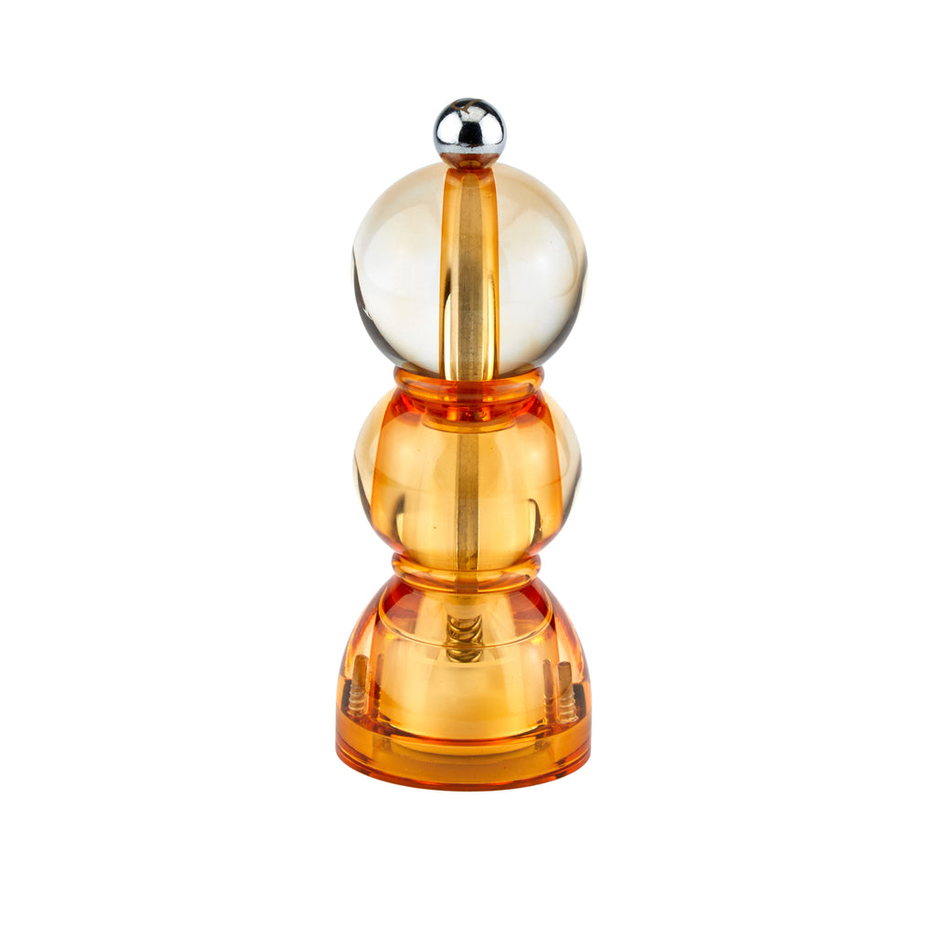 Amber Icy Mini Bobbin Lacquer Salt or Pepper Mill