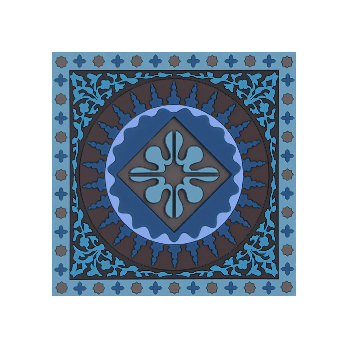 Sous-verre mosaïque bleu - 2 p.