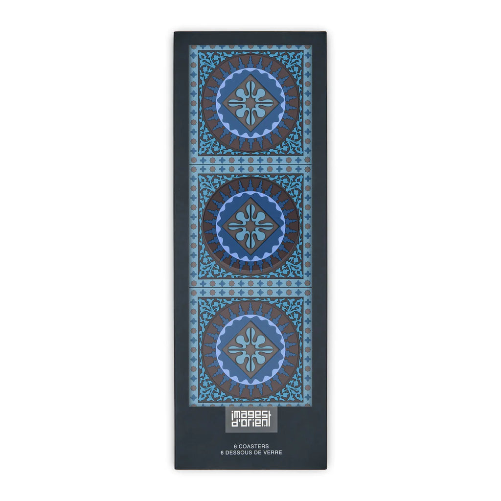 Sous-verre mosaïque bleu - 2 p.