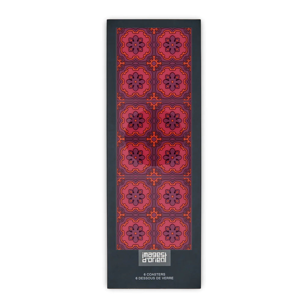 Coasters, Sejjadeh Ruby (set of 6)