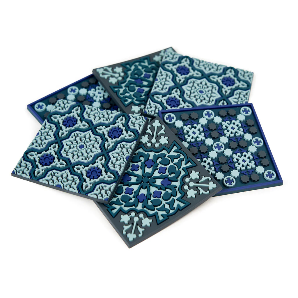 Sous-verre mosaïque bleu - 2 p.