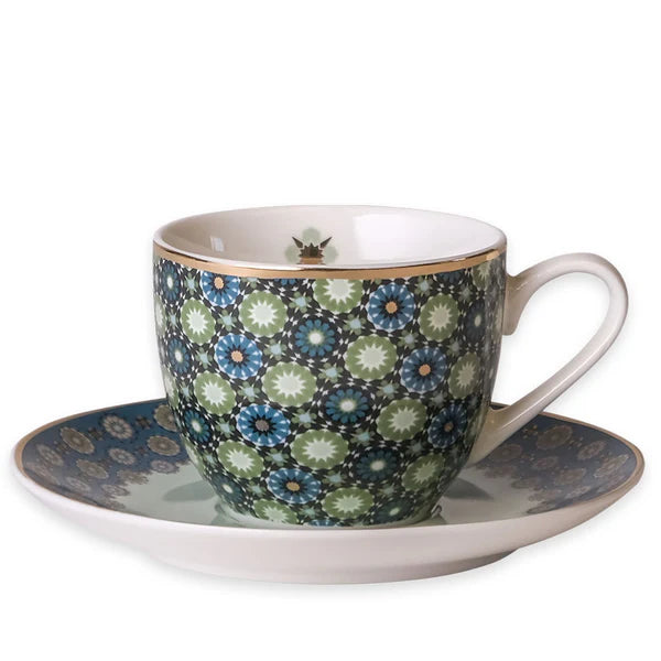 TIN BOX WITH 2 COFFEE CUPS & SAUCER ANDALUSIA - 90 ML