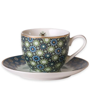 TIN BOX WITH 2 COFFEE CUPS & SAUCER ANDALUSIA - 90 ML