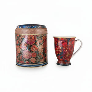 TIN BOX WITH ROYAL MUG KASHMIR