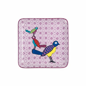 SQUARE PLATTER SMALL BIRDS OF PARADISE