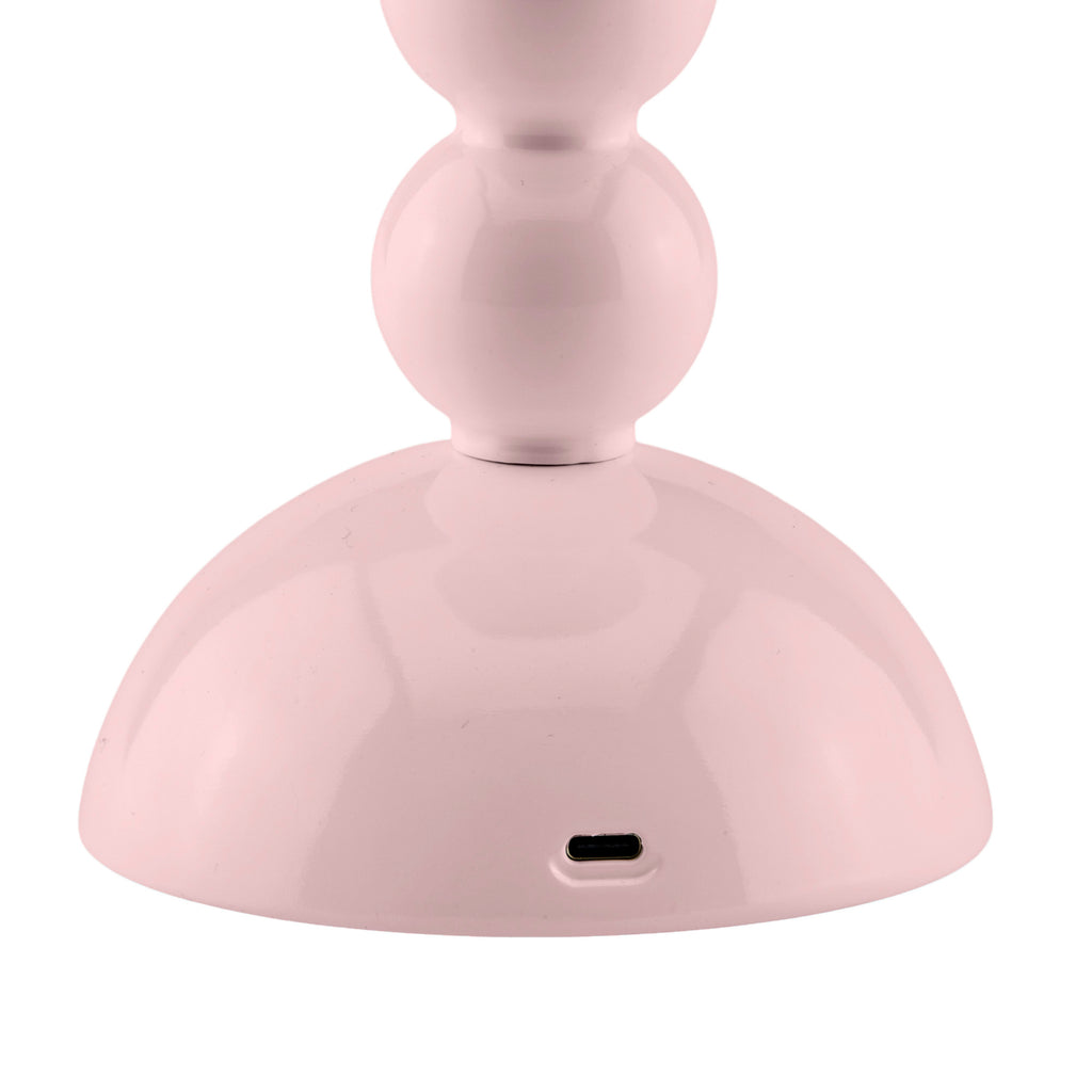 Pale Pink Lacquer Rechargeable Bobbin LED Lamp