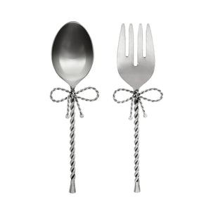 Set of 2 salad cutlery bow