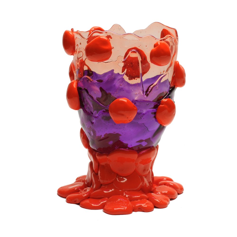 Nugget Vase L  Extra Colour - Light Ruby, Purple, Orange