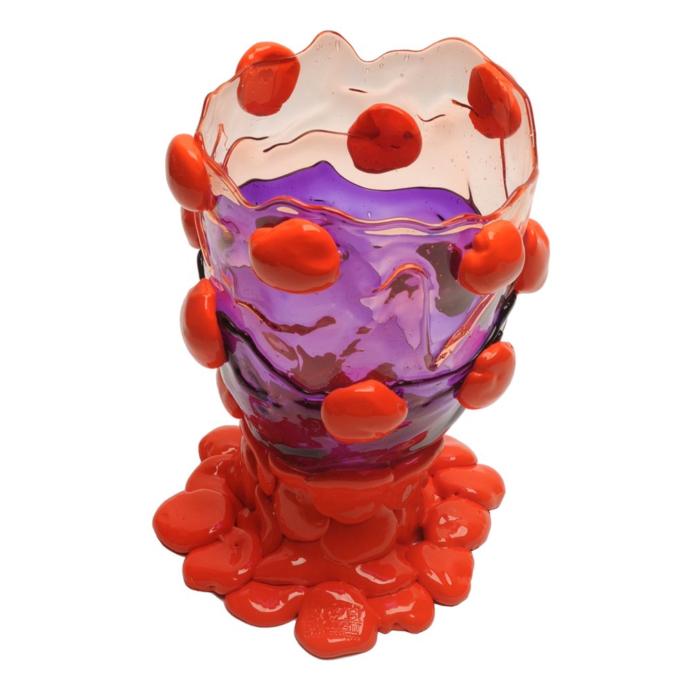 Nugget Vase L  Extra Colour - Light Ruby, Purple, Orange